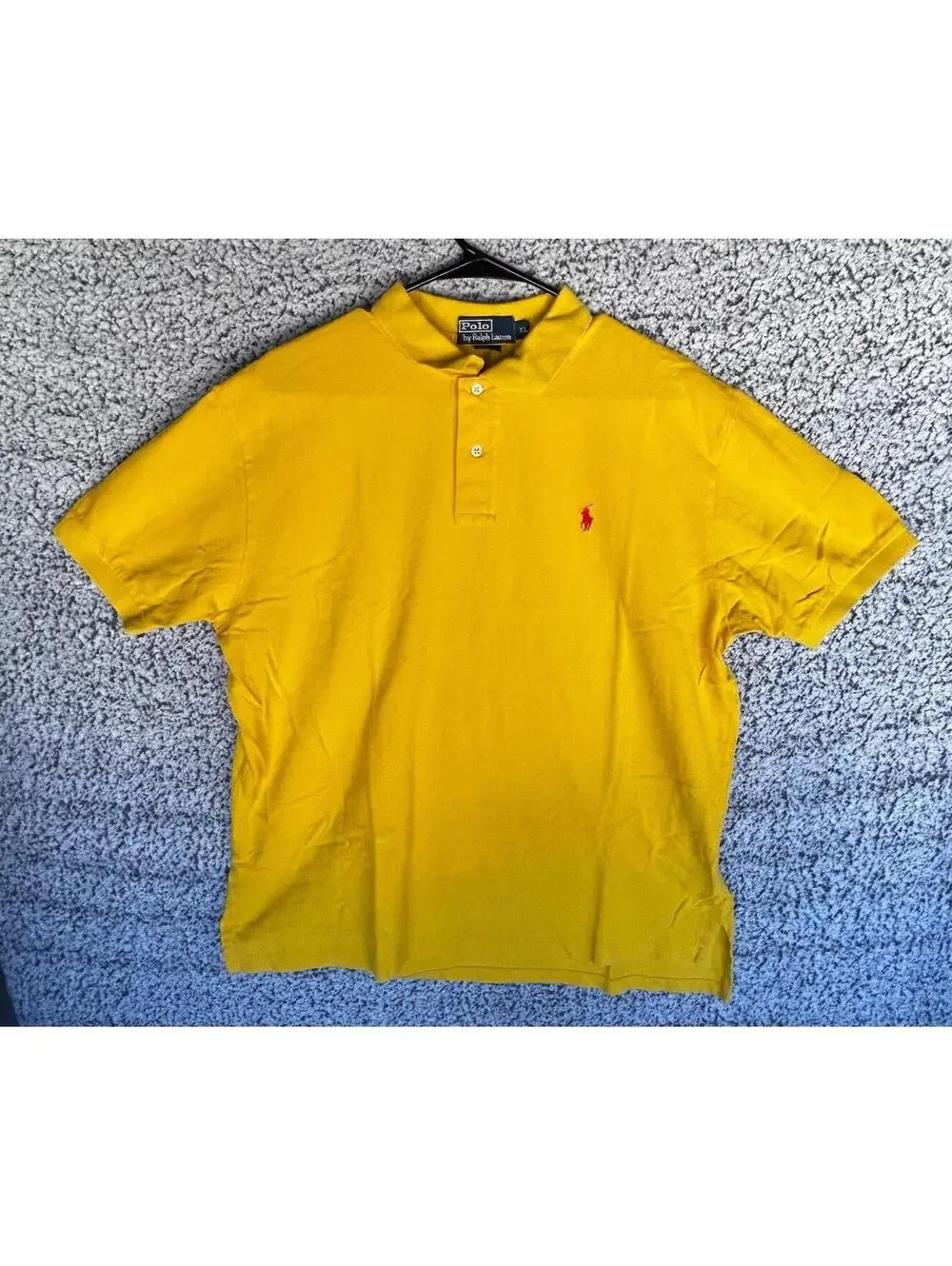 Polo Ralph Lauren Mens Polo Shirt XL Yellow Short Sleeve Cotton
